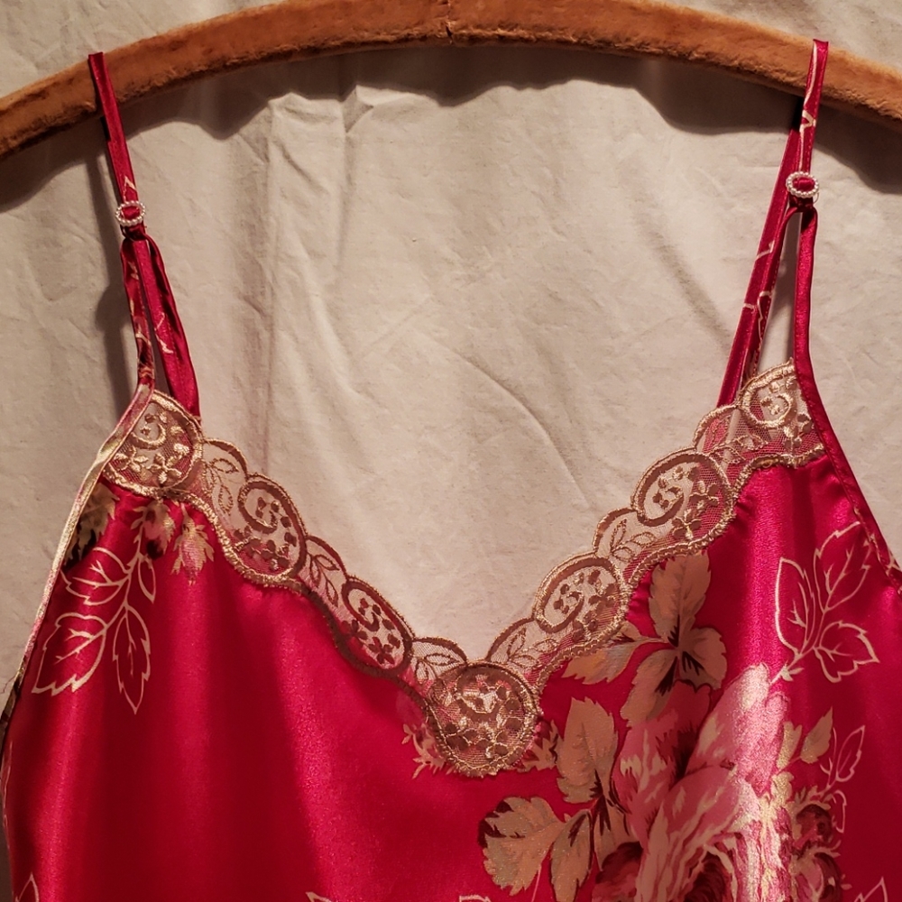 L.A. Intimates Rose Print Nightgown/Slip - Picture 3 of 7